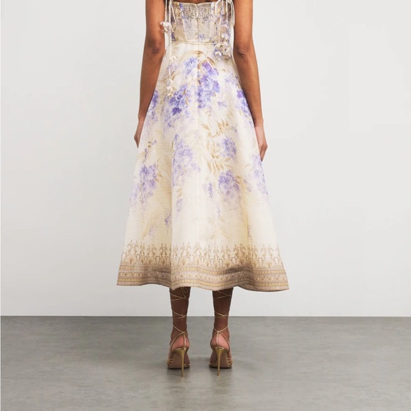 BRAND NEW Zimmermann Cream and Purple Floral Dress - Picture 3 of 3